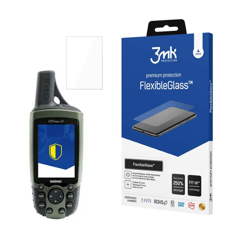 Hibridinis stiklas 3mk FlexibleGlass™, skirtas Garmin GPSmap 60 CSX