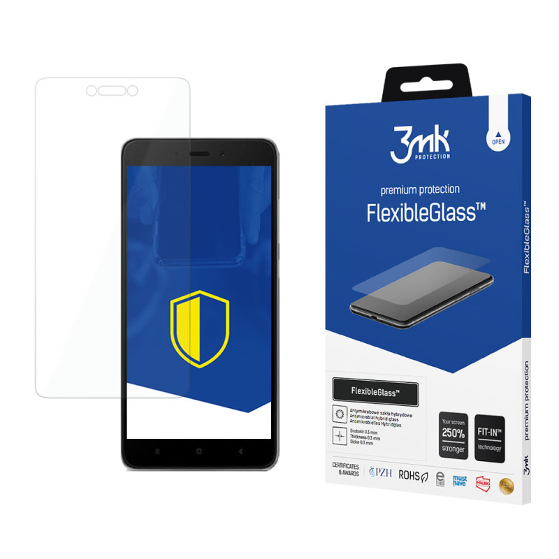 Hibridinis stiklas 3mk FlexibleGlass™ „Xiaomi Redmi Note 4 Global“ telefone