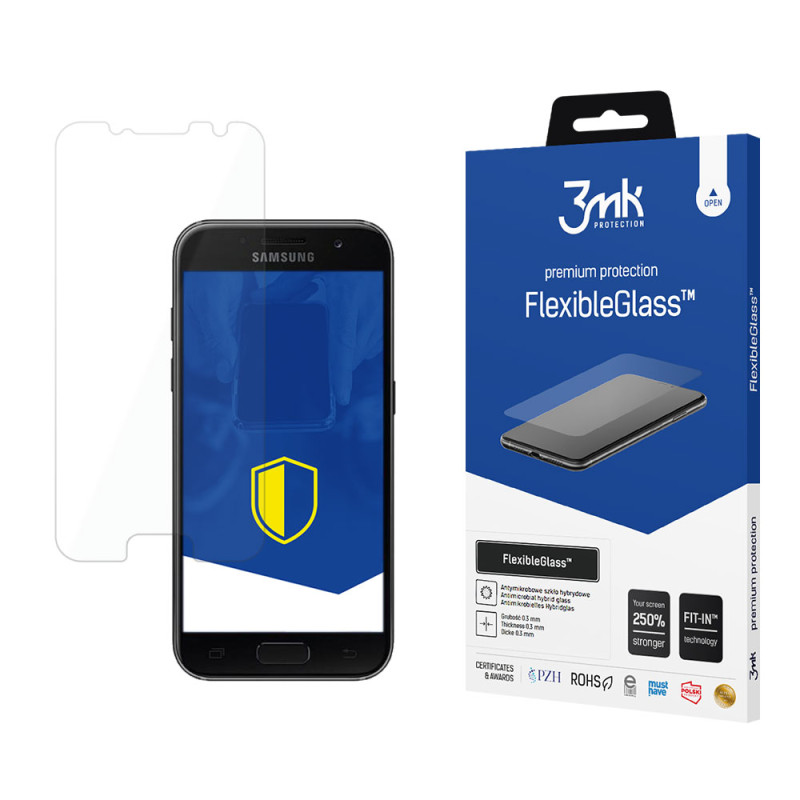 Hibridinis stiklas 3mk FlexibleGlass™, skirtas Samsung Galaxy A3 2017