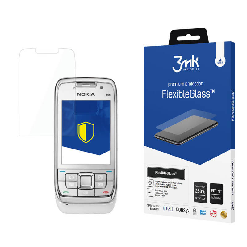 Hibridinis stiklas 3mk FlexibleGlass™, skirtas Nokia E66