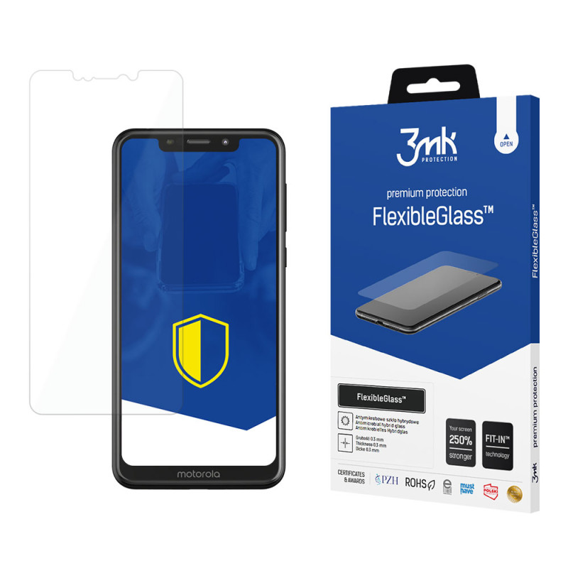 Hibridinis stiklas 3mk FlexibleGlass™, skirtas Motorola One