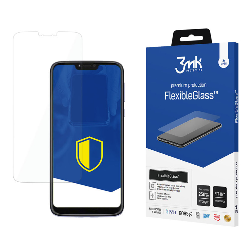 Hibridinis stiklas 3mk FlexibleGlass™, skirtas Motorola Moto G7 Power