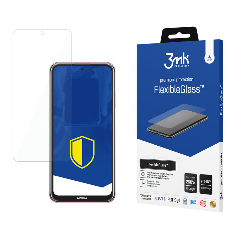 Hibridinis stiklas 3mk FlexibleGlass™, skirtas Nokia X20