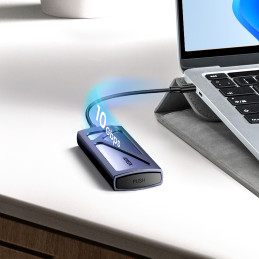 „Ugreen CM578 15512 M.2 NVMe 10Gbps“ korpusas – juodas + USB-C / USB-A laidas + USB-C / USB-C laidas