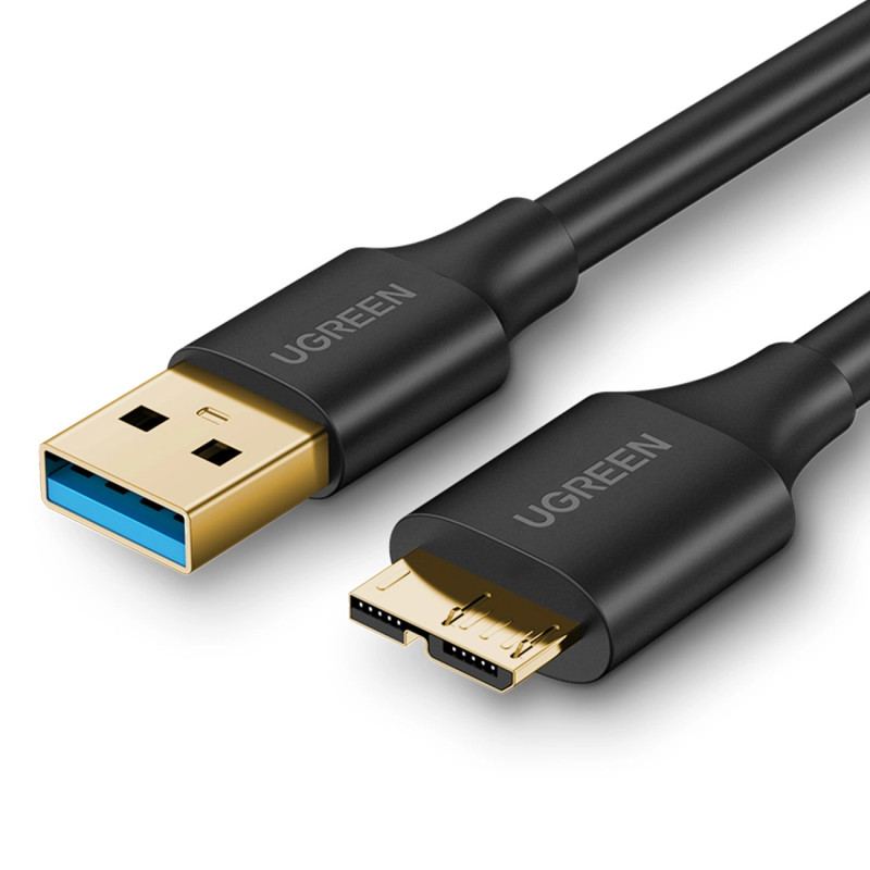 Ugreen US130 10840 USB-A 3.0 - micro USB-B 0,5 m kabelis - juodas