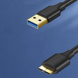 Ugreen US130 10840 USB-A 3.0 - micro USB-B 0,5 m kabelis - juodas