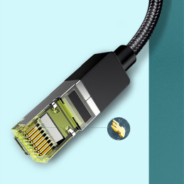 Ugreen NW150 80423 Ethernet RJ45 Cat 7 10Gbps kabelis 2m - juodas
