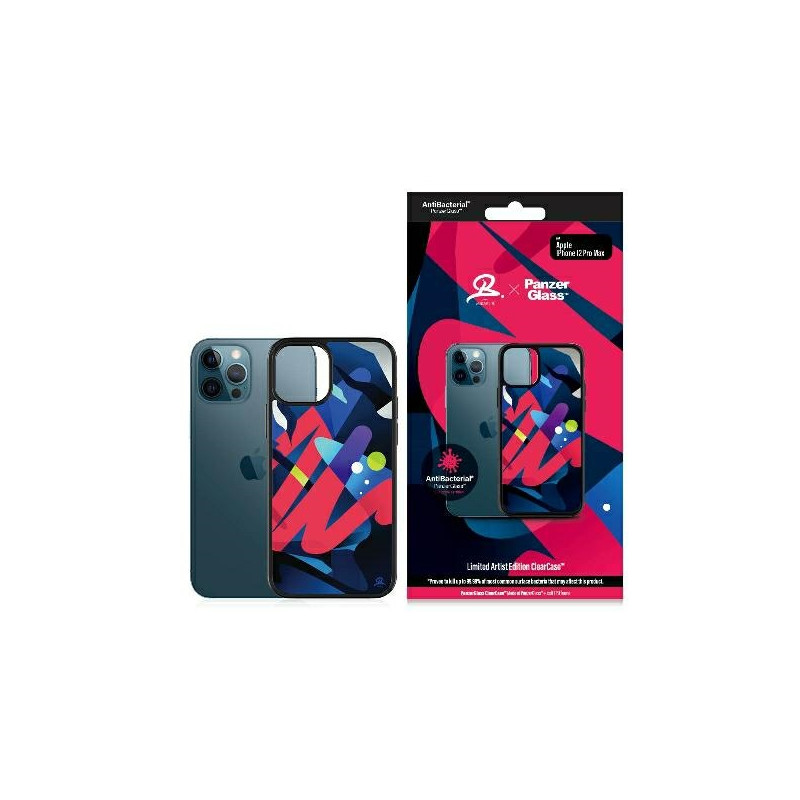 „PanzerGlass ClearCase“ antibakterinis „Mikael B Limited Artist Edition“, skirtas „iPhone 12 Pro Max“ – daugiaspalvis