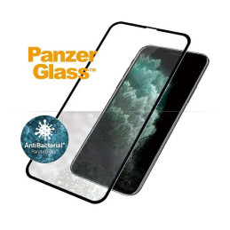 „PanzerGlass E2E Super+“ antibakterinis grūdintas stiklas, skirtas „iPhone XS Max“ / „11 Pro Max“ – su juodu rėmeliu