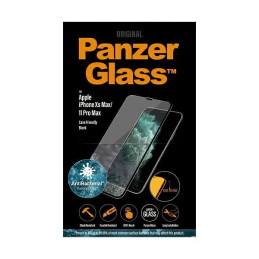 „PanzerGlass E2E Super+“ antibakterinis grūdintas stiklas, skirtas „iPhone XS Max“ / „11 Pro Max“ – su juodu rėmeliu