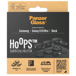 „PanzerGlass Hoops“ kameros apsauga, skirta „Samsung Galaxy S24 Ultra“ – su juodu rėmeliu