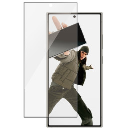 „PanzerGlass“ itin plataus tvirtinimo grūdintas stiklas su aplikatoriumi, skirtas „Samsung Galaxy S24 Ultra“.