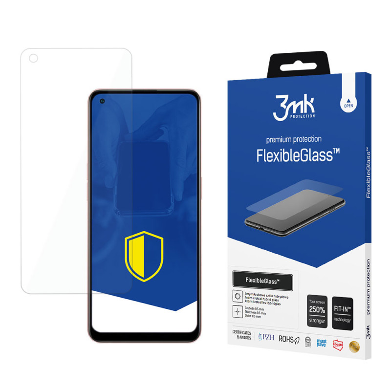 Hibridinis stiklas 3mk FlexibleGlass™ „Oppo A96 5G“ telefone