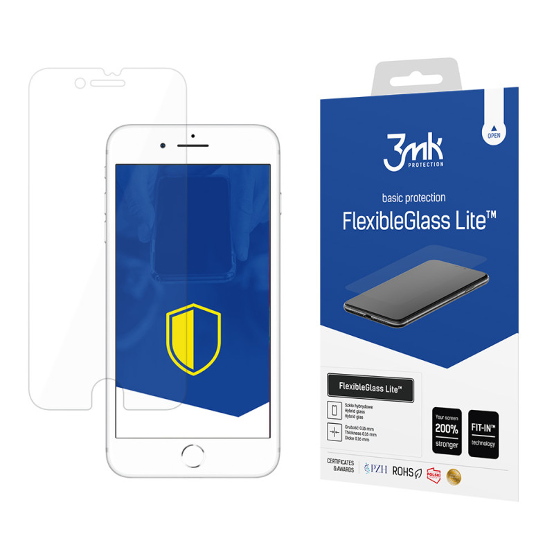 Hibridinis stiklas 3mk FlexibleGlass Lite™, skirtas iPhone 8