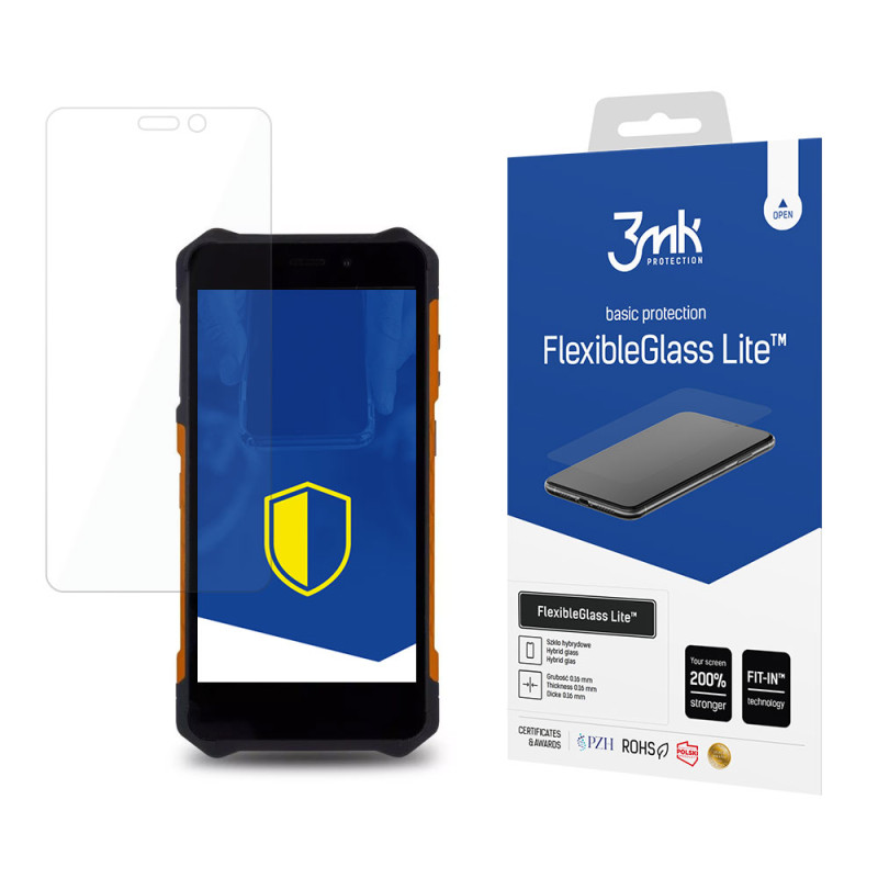 Hibridinis stiklas 3mk FlexibleGlass Lite™ MyPhone Hammer Iron 3 LTE telefone