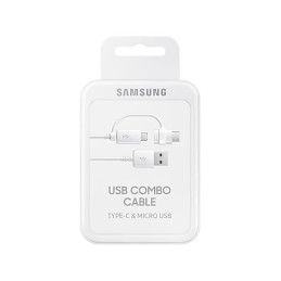 Samsung EP-DG930DWEGWW kombinuotas laidas USB-A / micro USB - USB-C 1,5 m - baltas