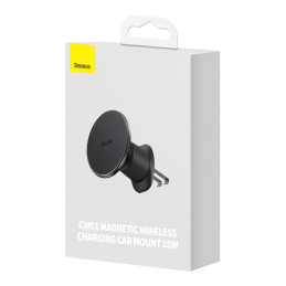 „Baseus CW01“ automobilinis laikiklis „iPhone“ su 15 W indukciniu įkrovikliu, skirtas oro išleidimo angai - juodas