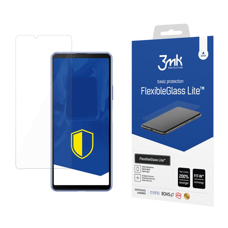 Hibridinis stiklas 3mk FlexibleGlass Lite™, skirtas Sony Xperia 10 III 5G