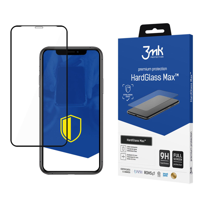 9H 3mk HardGlass Max™ stiklas, skirtas iPhone Xs Max / 11 Pro Max