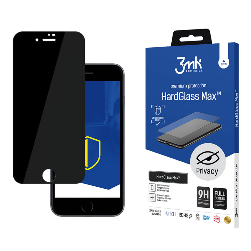 9H privatumo stiklas 3mk HardGlass Max Privacy, skirtas iPhone 7