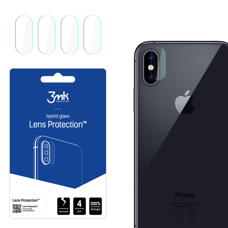 3mk Lens Protection™ hibridinis kameros stiklas, skirtas iPhone Xs