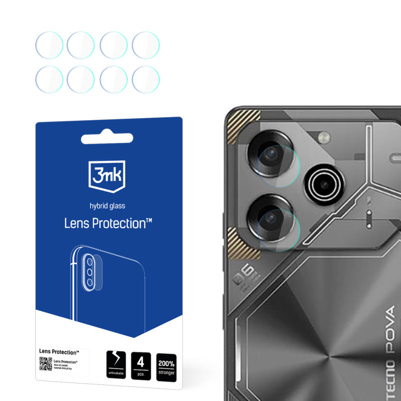 3mk Lens Protection™ hibridinio fotoaparato stiklas, skirtas Tecno Pova 6 Neo
