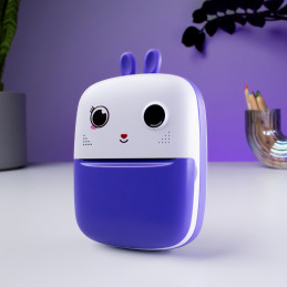 Mini terminis spausdintuvas vaikams su kamera ir vaizdo kamera - violetinis