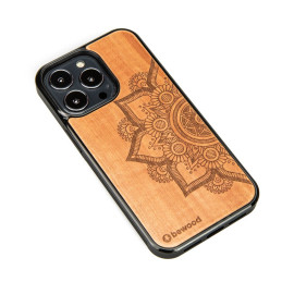 „Bewood Mandala Apple Tree“ medinis dėklas, skirtas „iPhone 13 Pro“ – šviesiai rudas