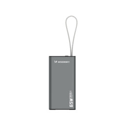 Nešiojamoji baterija Wozinsky K65+ 65W 30000mAh 2x USB-C, 1x USB-A 65W - juoda