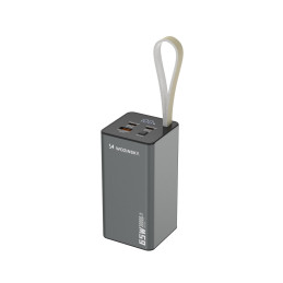Nešiojamoji baterija Wozinsky K65+ 65W 30000mAh 2x USB-C, 1x USB-A 65W - juoda