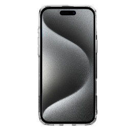 „Nillkin Nature Pro“ magnetinis dėklas su „MagSafe“ technologija, skirtas „iPhone 16“ – skaidriai baltas