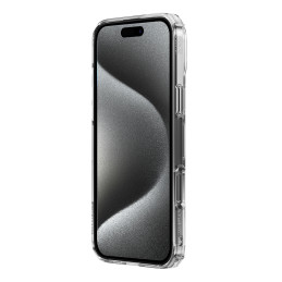 „Nillkin Nature Pro“ magnetinis dėklas su „MagSafe“ technologija, skirtas „iPhone 16“ – skaidriai baltas