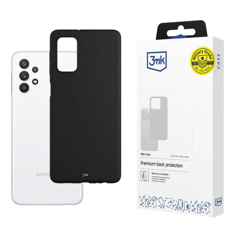 3mk matinis dėklas, skirtas „Samsung Galaxy A32“ - juodas