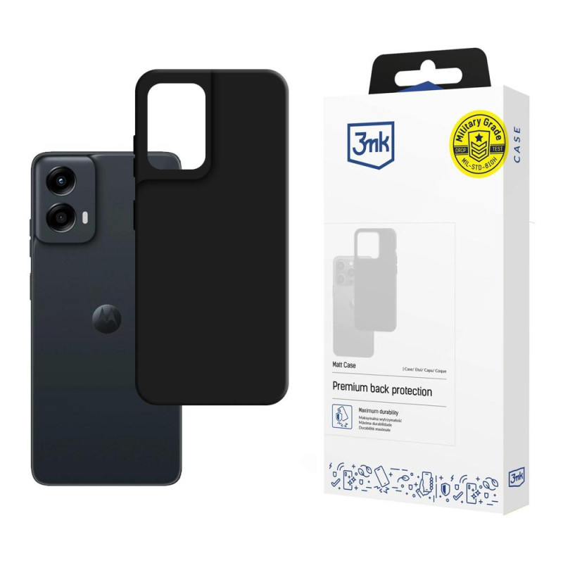 3mk matinis dėklas Motorola Moto G Stylus 5G 2024 - juodas
