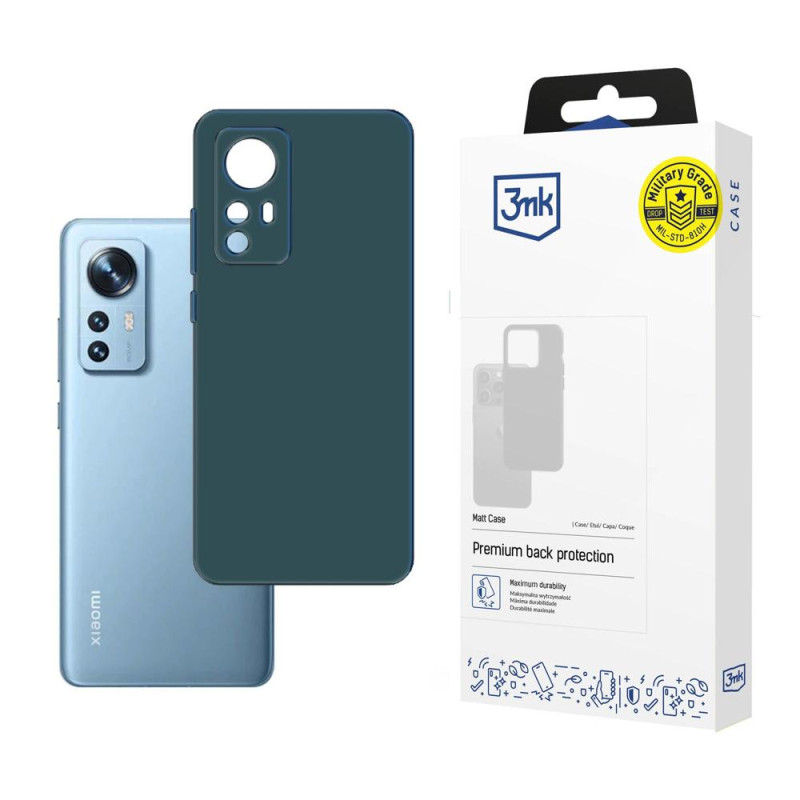 3mk matinis dėklas, skirtas „Xiaomi 12/ 12X“ - juodas