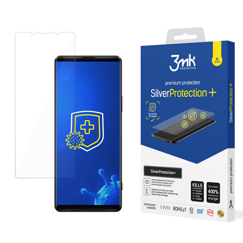 Antibakterinė apsauginė plėvelė 3mk SilverProtection+, skirta Sony Xperia 1 III 5G