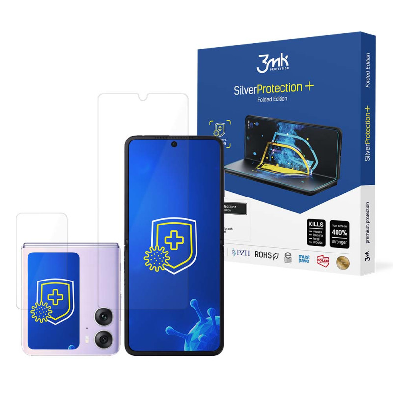 3mk SilverProtection+ sulankstomos versijos apsauginė plėvelė, skirta Oppo Find N2 Flip
