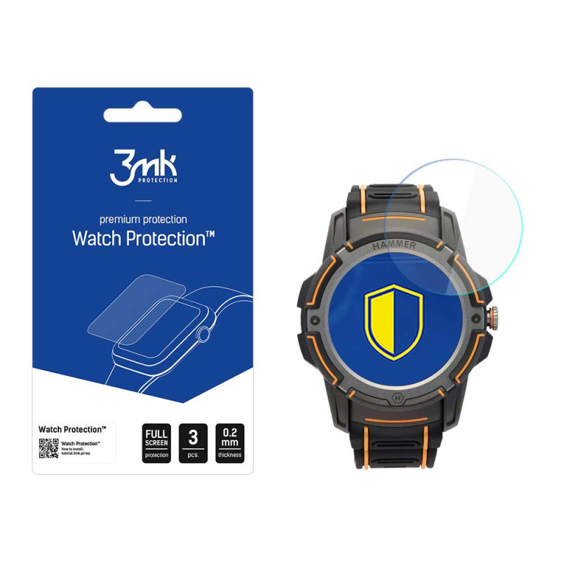 3mk laikrodžių apsauga „FlexibleGlass Hybrid Glass“ ant „Hammer Watch Plus“