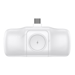 „Wozinsky WF16-YCS“ 5000 mAh 15 W USB-C mini išorinė baterija su integruotu USB-C laidu ir „Apple Watch“ įkrovikliu – ba...