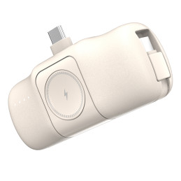 „Wozinsky WF16-YCS“ 5000 mAh 15 W USB-C mini išorinė baterija su integruotu USB-C laidu ir „Apple Watch“ įkrovikliu – sm...