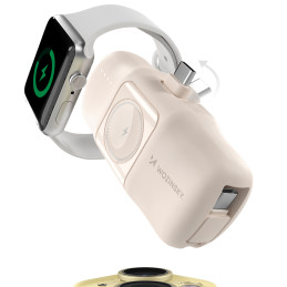 „Wozinsky WF16-YCS“ 5000 mAh 15 W USB-C mini išorinė baterija su integruotu USB-C laidu ir „Apple Watch“ įkrovikliu – sm...