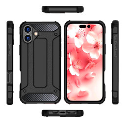 „Hybrid Armor“ „iPhone 16“ dėklas – juodas