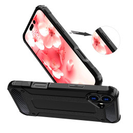 „Hybrid Armor“ „iPhone 16“ dėklas – juodas