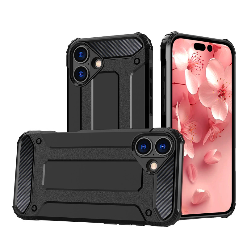 „Hybrid Armor“ „iPhone 16 Plus“ dėklas – juodas