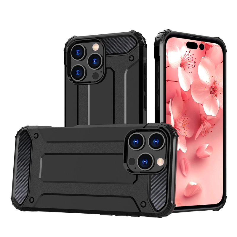 „Hybrid Armor“ „iPhone 16 Pro“ dėklas – juodas