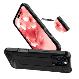 „Hybrid Armor“ „iPhone 16 Pro“ dėklas – juodas