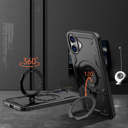 „Hybrid Armor“ madingas dėklas su „MagSafe“, skirtas „iPhone 16 Plus“ – juodas