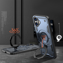 „Hybrid Armor“ madingas dėklas su „MagSafe“, skirtas „iPhone 16 Plus“ – mėlynas