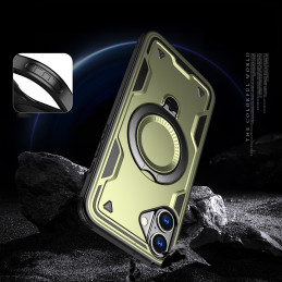 „Hybrid Armor“ madingas dėklas su „MagSafe“, skirtas „iPhone 16“ – žalias