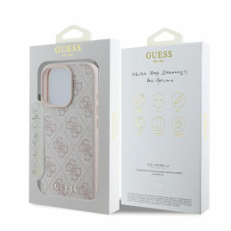 „Guess 4G Classic iPhone 16 Pro“ dėklas – rožinis